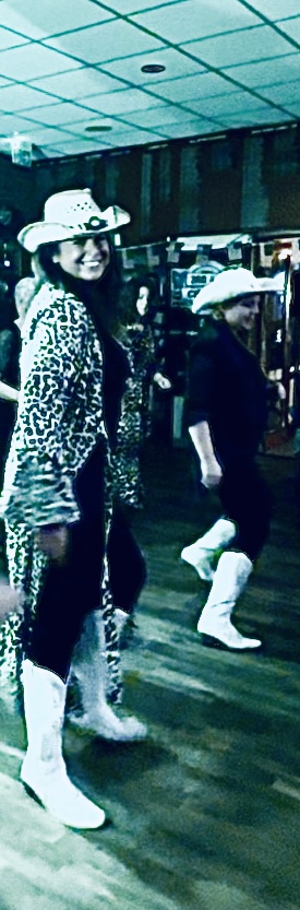 Rachel Teaching Line Dancing